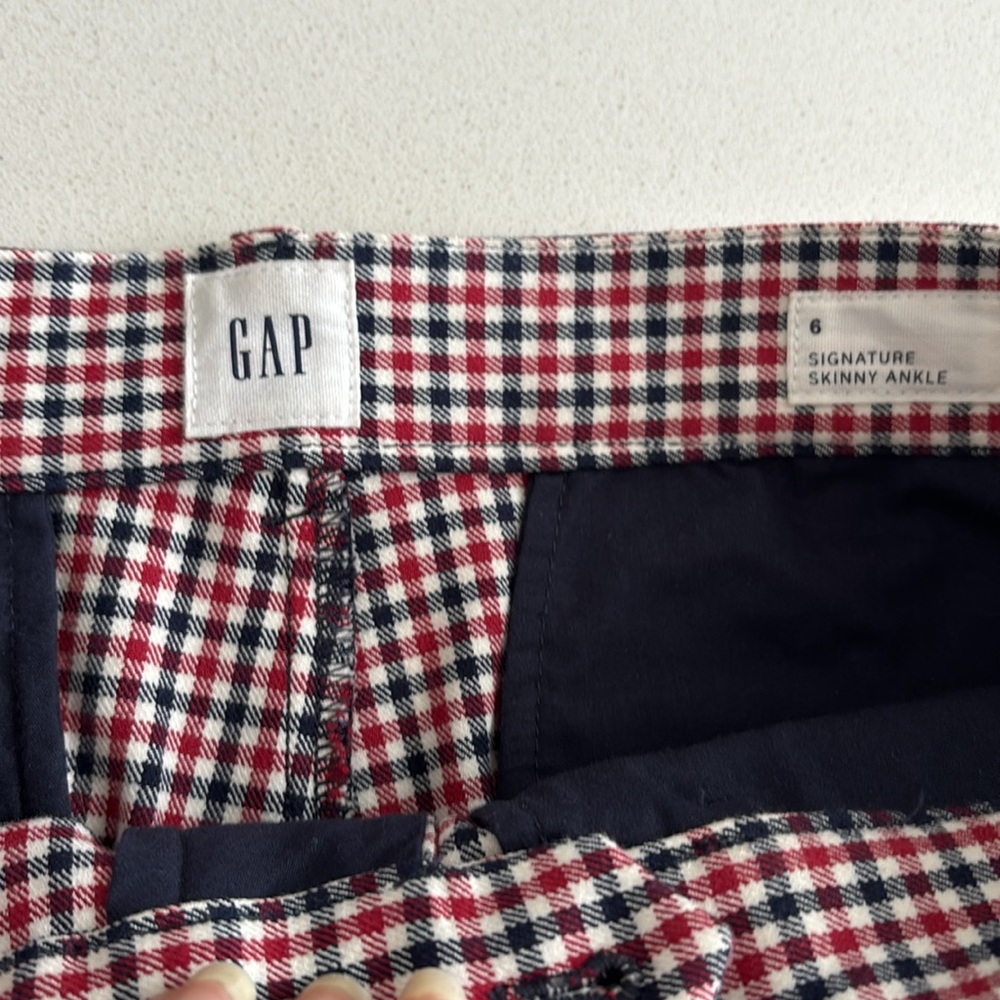 Gap Plaid Signature Skinny Ankle Trousers size 6 - Picture 4 of 7